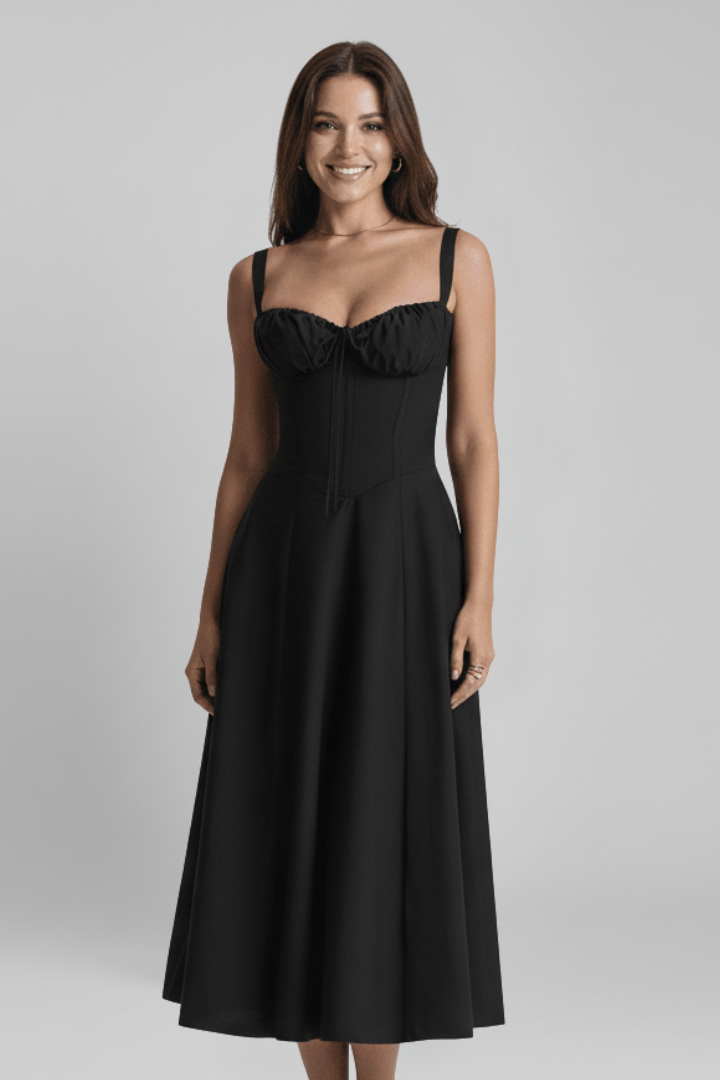 Vestito donna con corsetto e fondo a volant