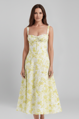 Blanc et jaune fleuri