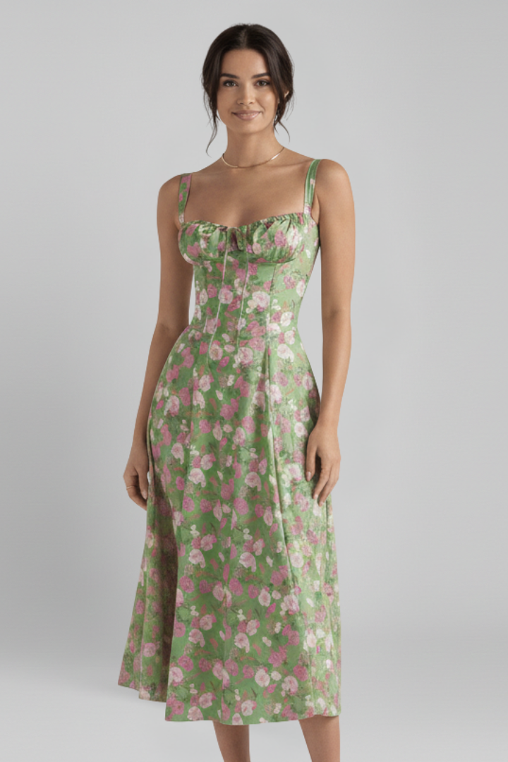 Vestito donna con corsetto e fondo a volant