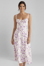 Robe femme à corset et bas à volants