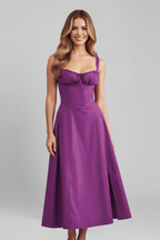 Robe femme à corset et bas à volants