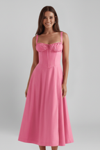 Robe femme à corset et bas à volants