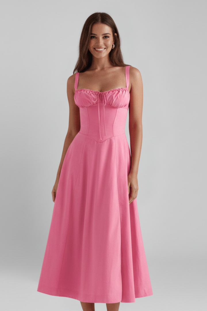 Vestito donna con corsetto e fondo a volant