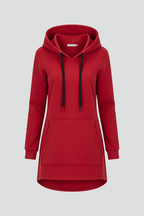 Robe femme à capuche et poche kangourou