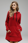Robe femme à capuche et poche kangourou