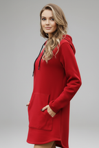 Robe femme à capuche et poche kangourou