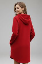 Robe femme à capuche et poche kangourou