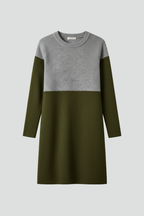 Robe femme manches longues surface texturée