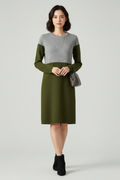 Robe femme manches longues surface texturée