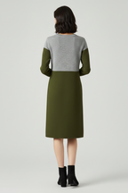 Robe femme manches longues surface texturée