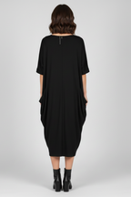 Vestito donna con scollo rotondo e maniche corte