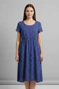 Robe femme col rond manches courtes
