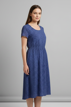 Robe femme col rond manches courtes