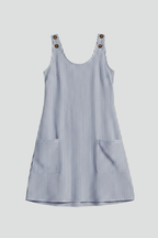 Vestido de mujer sin mangas con bolsillos laterales