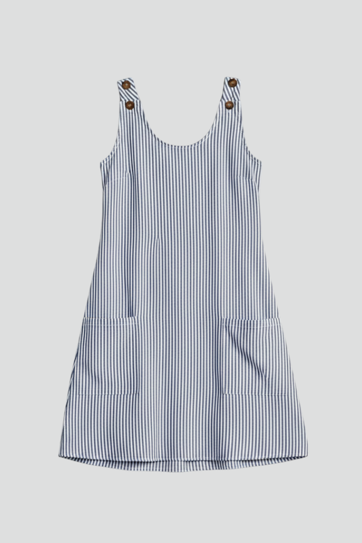 Vestido de mujer sin mangas con bolsillos laterales