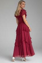 Robe femme col carré manches à volants