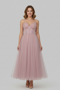 Robe femme bustier corset et bas en tulle