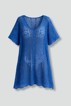 Robe femme col V manches courtes
