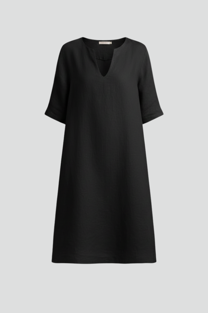 Robe femme col V manches 3/4