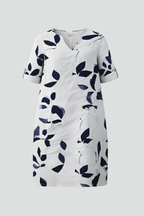 Robe femme col V manches courtes
