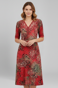 Robe femme col V manches courtes