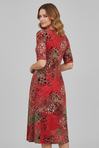 Robe femme col V manches courtes