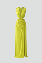 Rochie de damă cu decolteu în V și crăpătură laterală