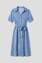 Vestito donna con scollo a V e chiusura a bottoni