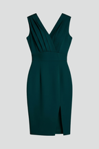 Vestido de mujer cruzado con escote en V