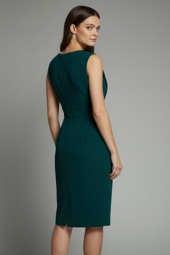 Vestido de mujer cruzado con escote en V