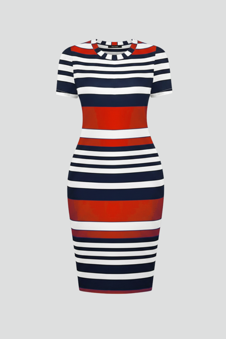 Vestito donna maniche corte lunghezza al ginocchio