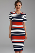 Vestito donna maniche corte lunghezza al ginocchio