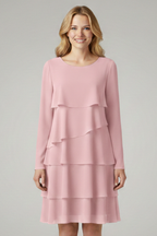 Vestito donna con maniche lunghe e orlo svasato