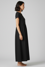 Robe maxi femme décolleté simple bas droit