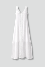 Robe maxi femme à col V et fentes latérales
