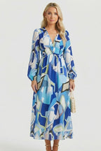 Vestito donna scollo a V con stampa floreale