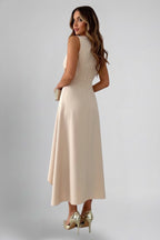 Vestido maxi de mujer con escote en V