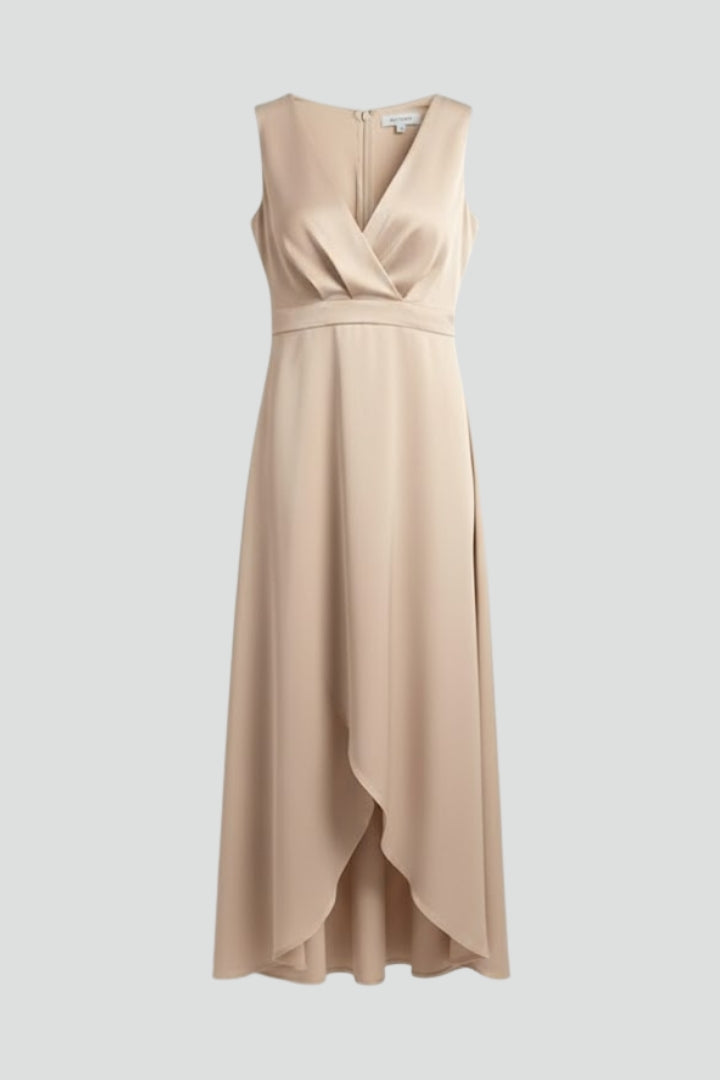 Vestito maxi donna con scollo a V
