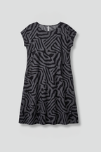 Vestido midi de mulher com corte em A e mangas largas