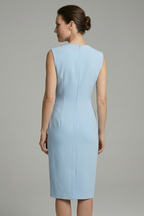 Vestito midi donna scollo a goccia e vita drappeggiata
