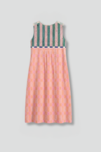 Vestido midi de mujer sin mangas con mezcla de lino