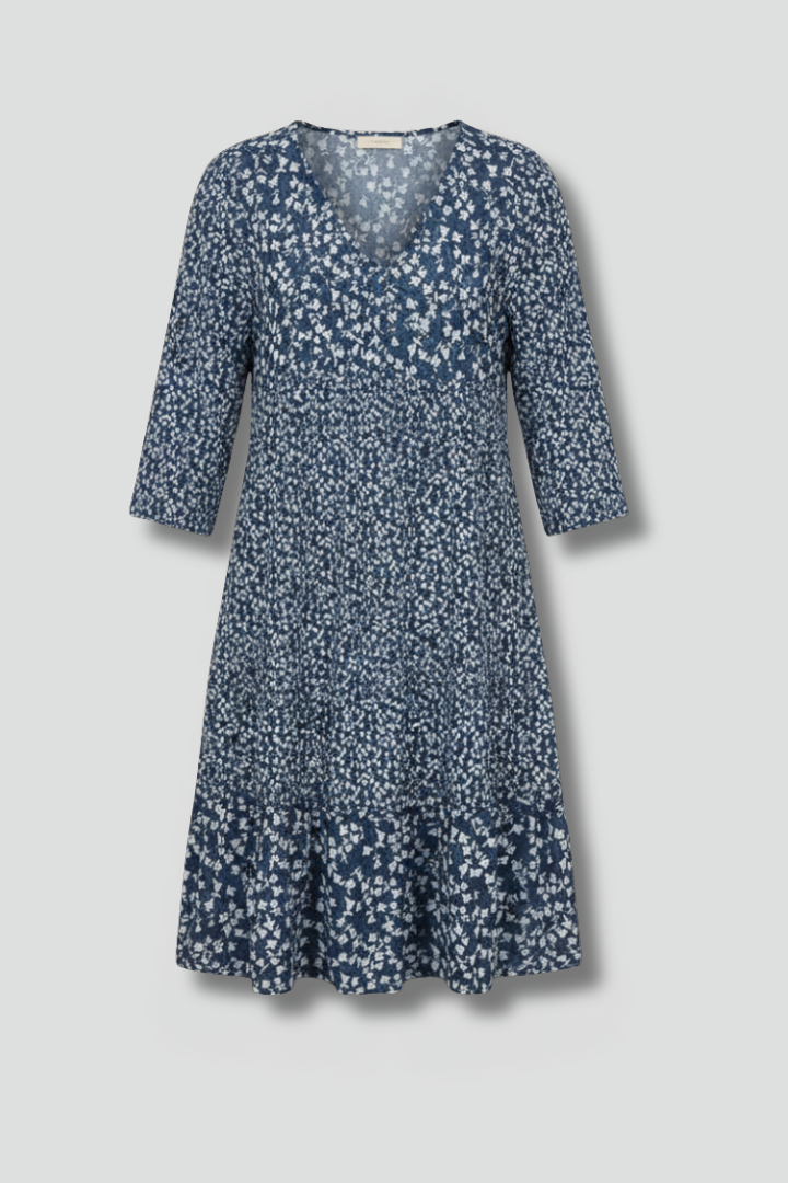 Vestito midi donna con taglio strutturato e superficie liscia