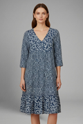 Vestito midi donna con taglio strutturato e superficie liscia