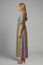 Robe midi femme à motif paisley et décolleté rond