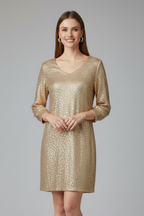 Robe mini femme col rond manches longues