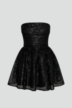 Robe mini femme coupe sans bretelles