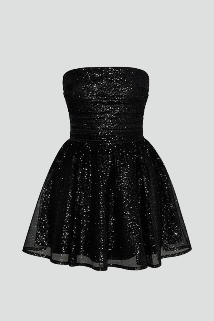 Robe mini femme coupe sans bretelles