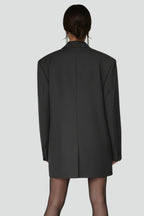 Oversize blazer til damer med kærvkrave