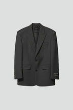 Oversize blazer til damer med kærvkrave