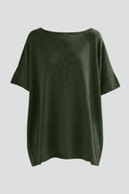 T-shirt oversize femme col rond manches courtes